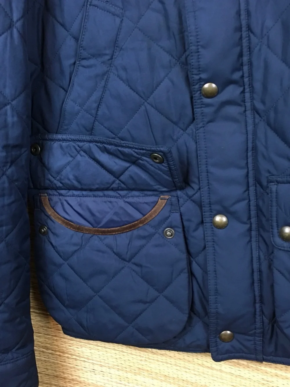 Polo Ralph Lauren Navy Diamond Quilted Jacket - Size S